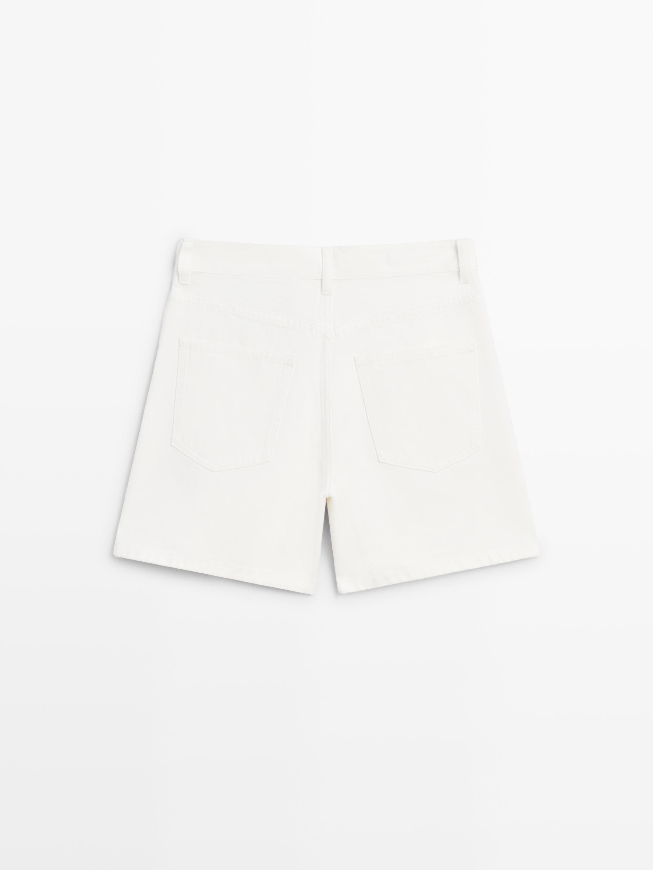 Short en jean taille moyenne